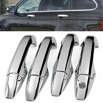 

4 Sets Chrome Side Door Handle Cover Trim Fit For Honda CR-V CRV 2007-2011 Fashion Decoration Auto Parts