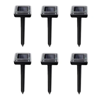 

6 Pack Animal Stopper Solar Spikes Outdoor Waterproof Solar Powered Spikes for Lawn Garden & Yard Home