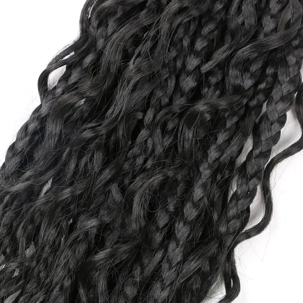 Box Braids Crochet Hair With Curly Ends Goddess Box Braids Crochet 3X Bohemian Braiding Hair for Black Women