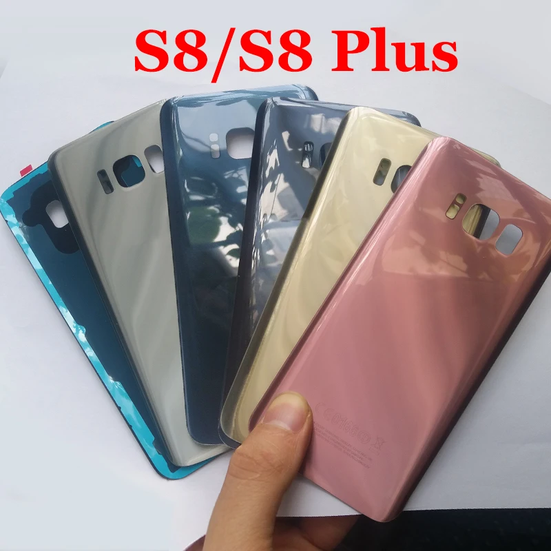 Для SAMSUNG Galaxy S8 Plus G950 G950F G955F Задняя стеклянная крышка батарейного отсека задняя