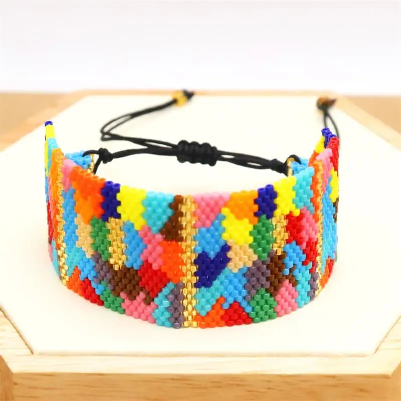 

ZHONGVI Miyuki Beads Bracelet For Girl Bohemian Color Jewelry Handmade Japanese Seed Bead Pulsera Adjustable Wrap Bracelets Gifs