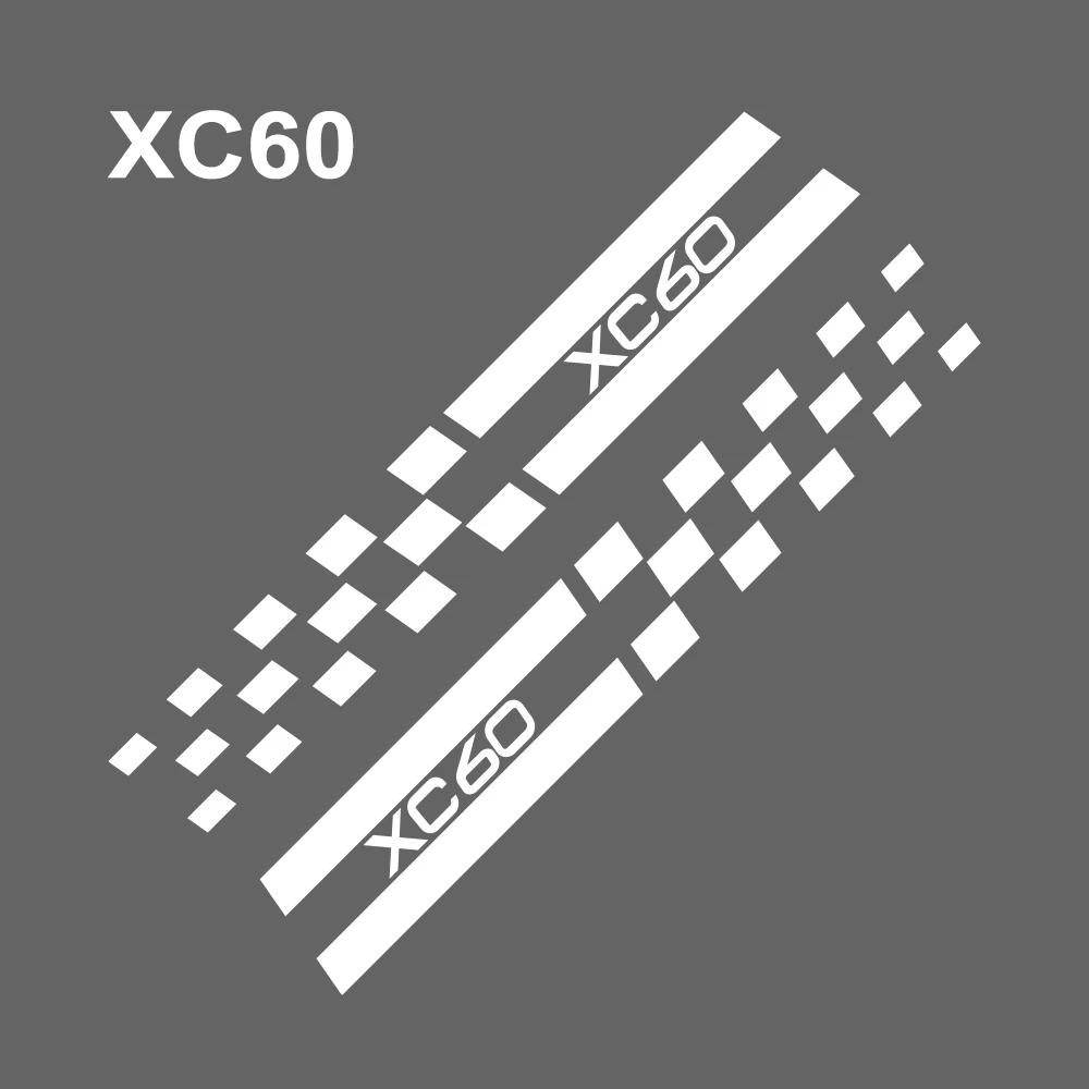 Авто боковое окно B столб наклейки и наклейки для Volvo XC90 S60 V40 AWD XC60 V50 V60 V90 XC40 S90 T6 ПВХ Декор Аксессуары - Название цвета: For XC60