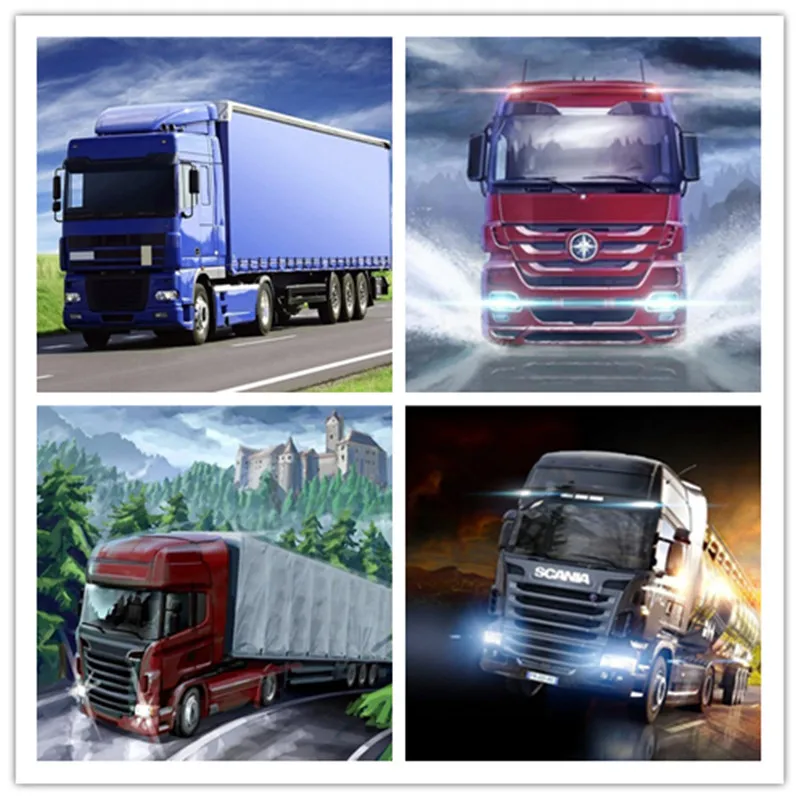 

Diamond Painting Landscape Car Drilling Diamond Painting Truck Diy Diamond Embroidery Cars Home Frescoes