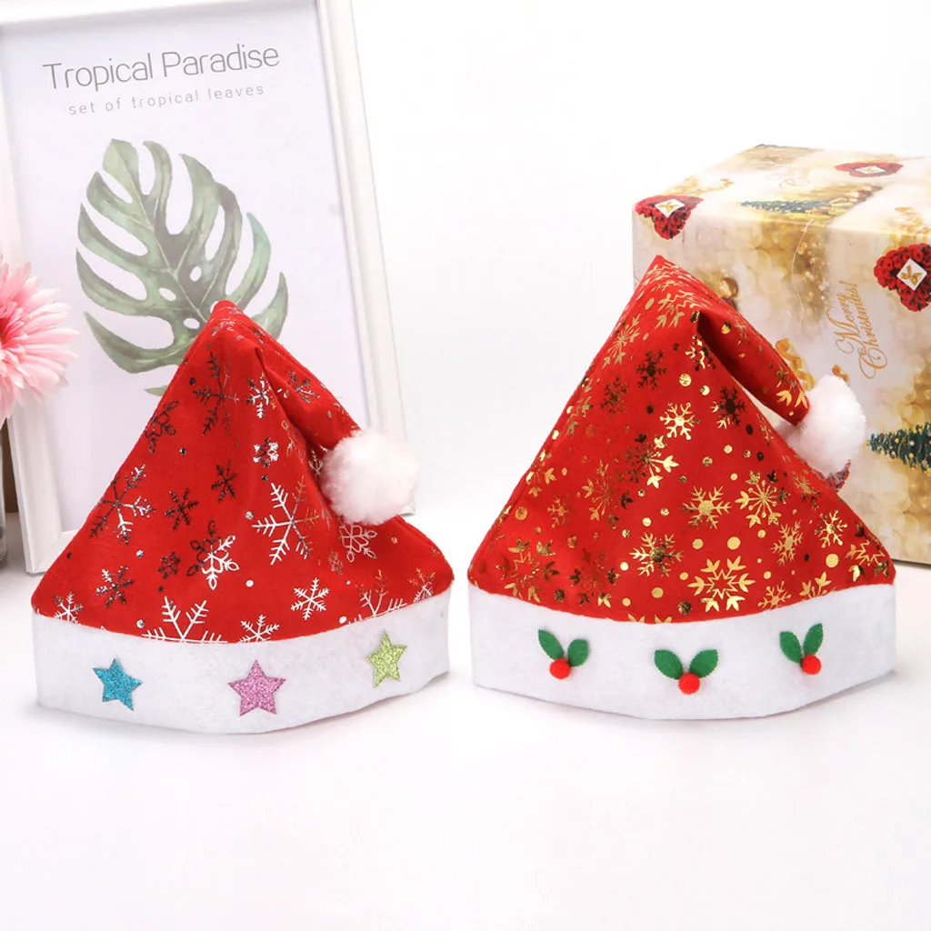 

lovely Baby hat or girls boys a cap hats for children шапка Moon Snow Star Kids Accessories Santa Hats For Christmas Party H5