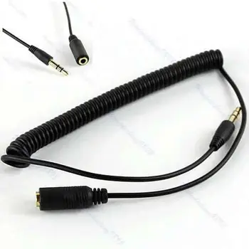 

1 PC 3.5mm Male to Female M/F Plug Jack Stereo Headphone Audio Coiled Extension Cable