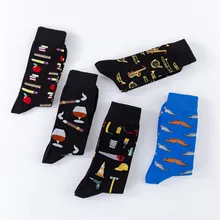 Рождественские чулки в художественном стиле; Повседневные Дышащие впитывающие пот носки унисекс; модные уличные носки в стиле Харадзюку