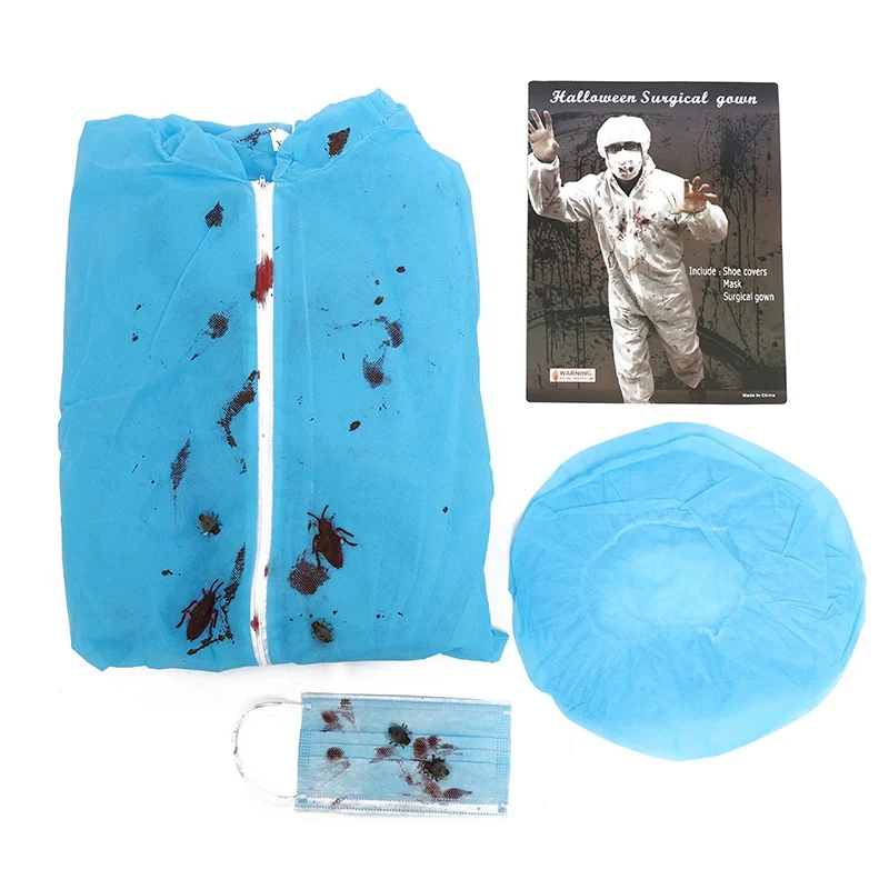 

Horror Bloody Surgical Gown Halloween Carnival Theme Horror Party Doctor Cosplay Costume Party cosplay propsc