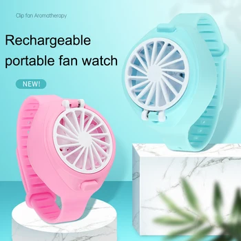 

Portable Usb Mini Fan Children Watch Fan Rechargeable Small Portable Sports Fan Usb Desk Hand Air Conditioner Cooler Kids Gift
