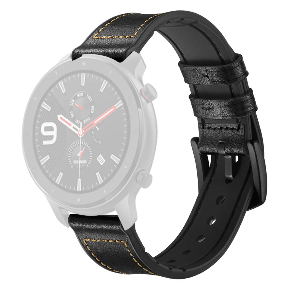 Ремешок для часов кожаный ремешок для AMAZFIT GTR Смарт-часы 47 мм сменный Браслет умные аксессуары наручные Y20