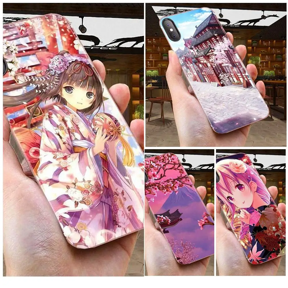 For Xiaomi Redmi 3 3S 4 4A 4X 5 6 6A 7 K20 Note 2 5A Plus Pro Soft TPU Case Mobile Anime Cherry Blossom Girl | Мобильные телефоны и
