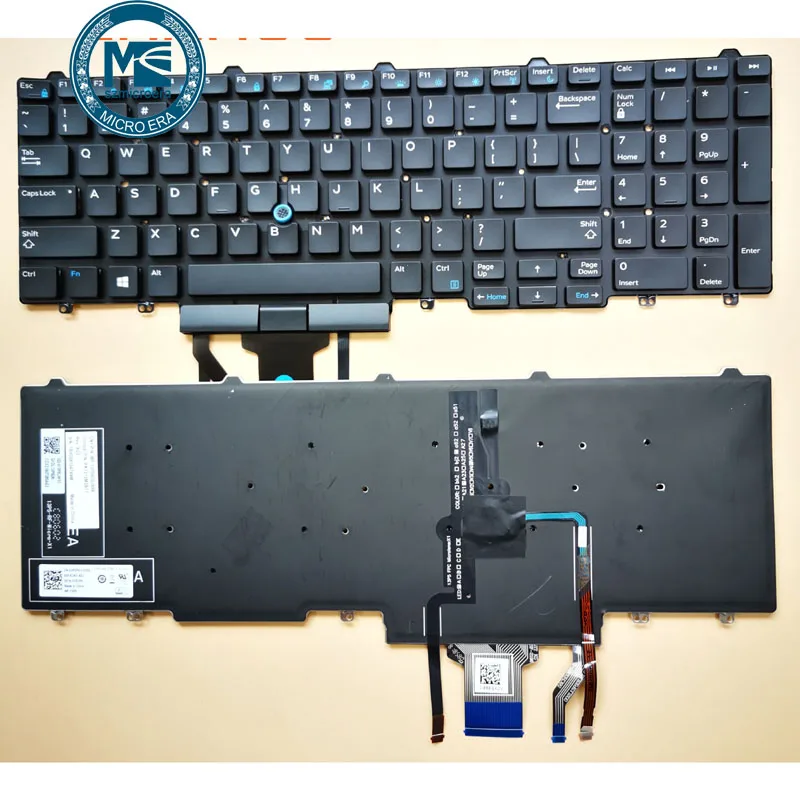 Клавиатура для ноутбука DELL E5550 5570 5580 M3510 3530 7510 7710 НАМ Макет Клавиатура с подсветкой