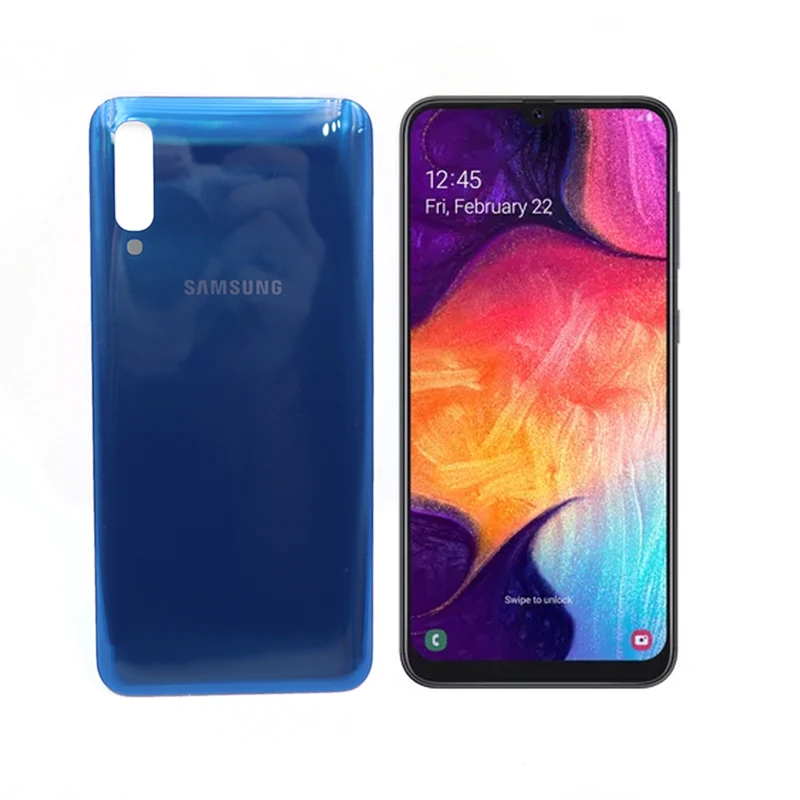 Samsung Galaxy A50 A505 A505F SM-A505F корпус батарея Дверь Задняя стеклянная крышка корпус замена корпуса A50