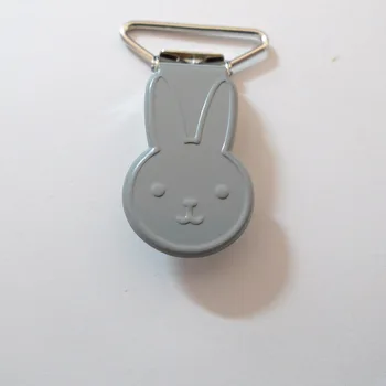

25pcs 1'' 25mm #33 GREY COLOR Rabbit Bunny Shape Suspender Clips