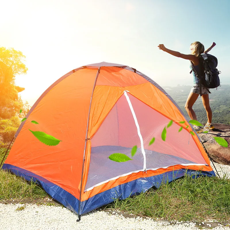 

Outdoor double one-bedroom waterproof mountaineering camping beach single-layer couple tent
