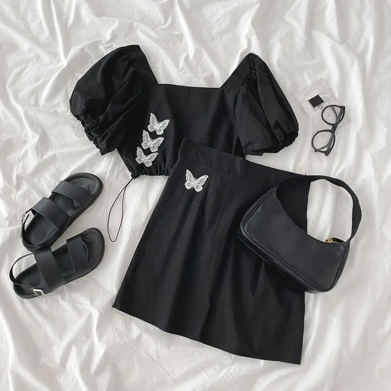 

Women's Suit 2020 New Summer Lapel Top + Skirt Two-piece Suit