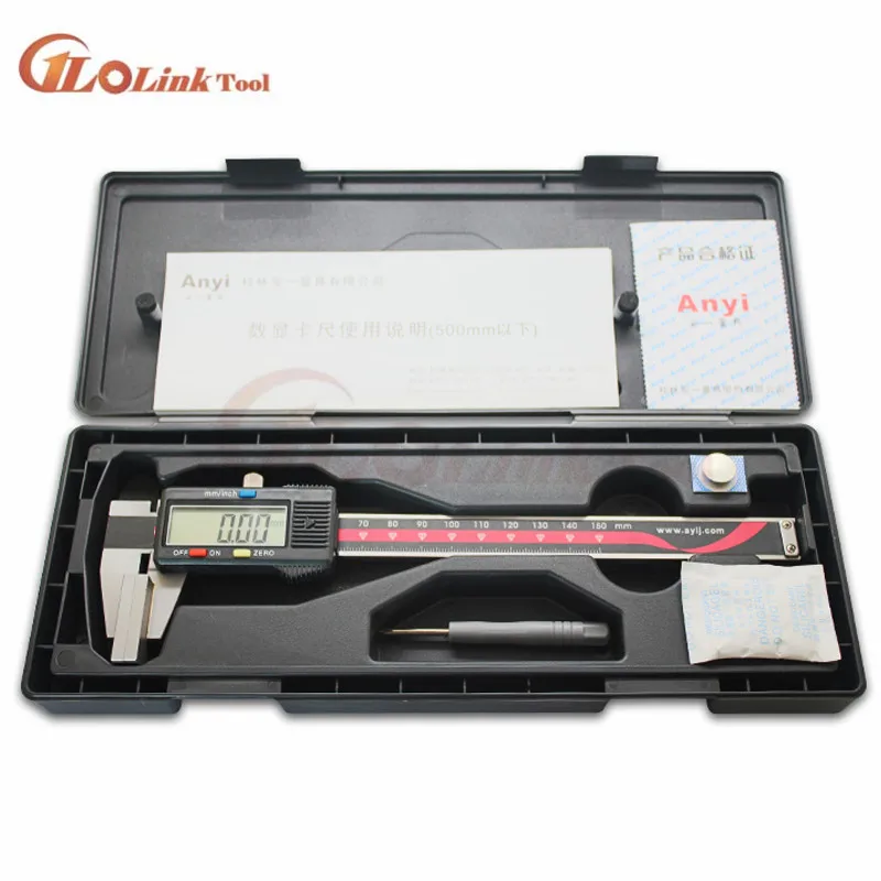 0150mm 6inch Wire rope calipers wide large jaw BROAD FACE cable