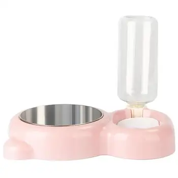 

Pet Bowl Dog Cat Water Dispenser Tilted Dog Bowls Neck Protection Feeder Stainless Steel For Dog Food Feeding Bowl Pets Supplies