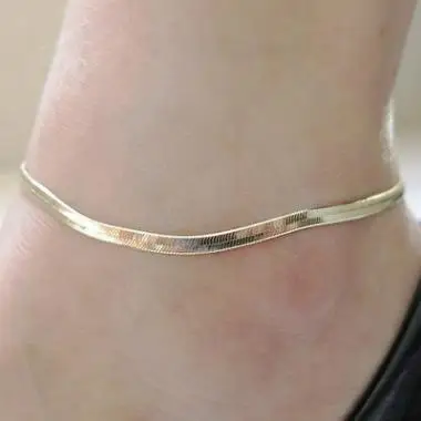 

E014 Europe And America Foreign Trade Metal Chain Fine Scale Anklet Top Grade Snake Bones Chain Bracelets AliExpress Wish Hot Se