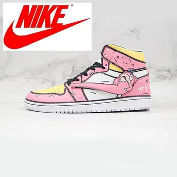 

Nike AIR JORDAN 1 High AJ1 Barb Women's Basketball Shoes Breathable comfortable outdoors Sneakers Size36-39 non-slip