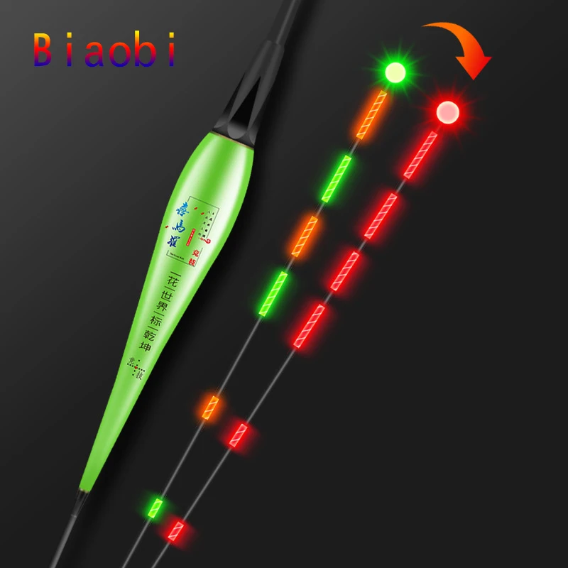 

Biaobi Smart Fishing Led Light Float Luminous Glowing Float Fish Bite Automatically Remind Electric Fishing Buoy With Batteries
