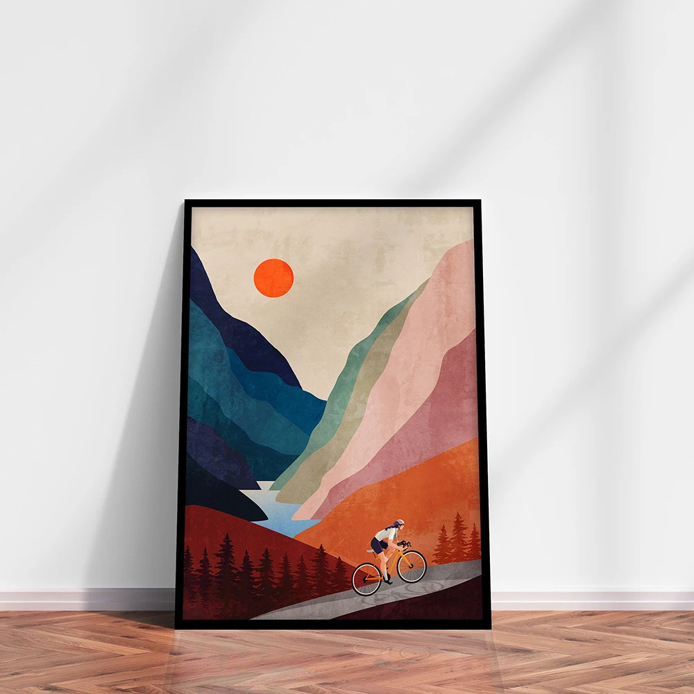 

Landscape Poster On The Wall Abstract Decoration for Home Room Moutain Sunset Canvas Picture Modern Nordic Room Decor Frameless