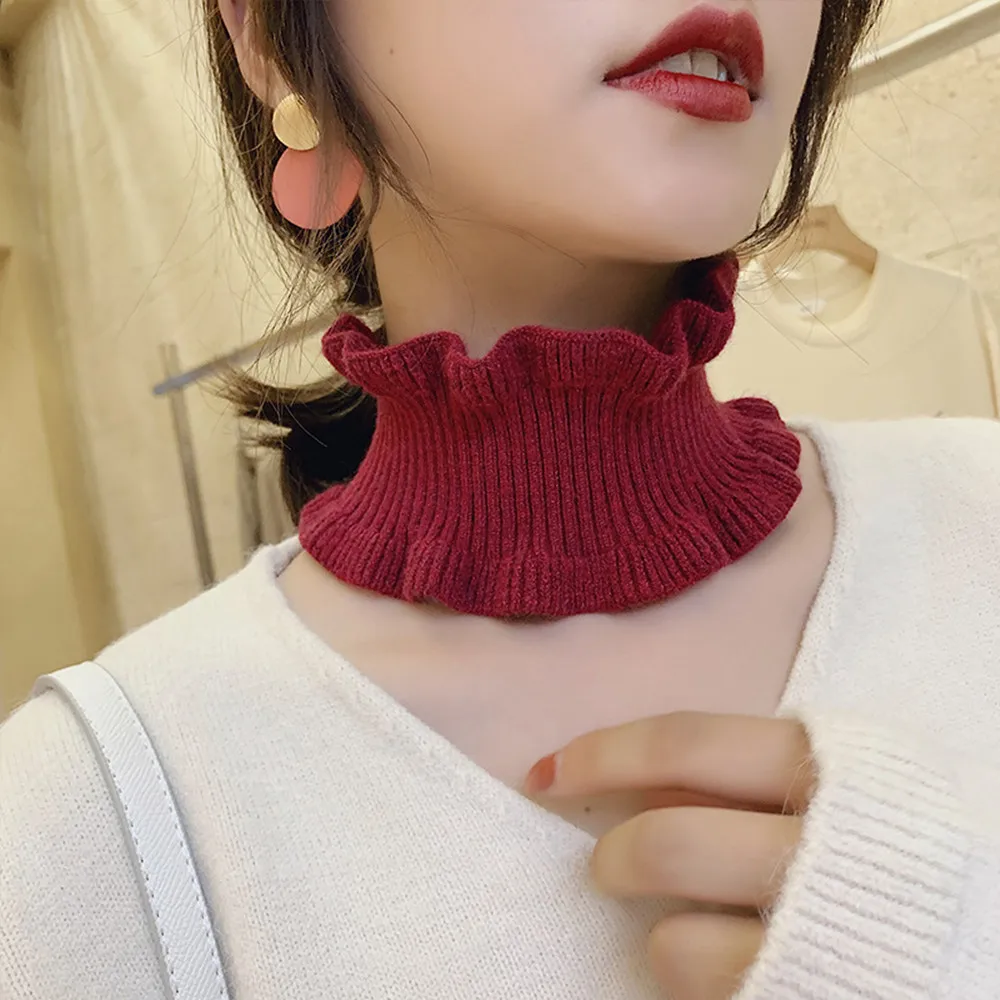 

Scarves Decoration Headband Double-sided Solid Color Multi-function Fungus Collar