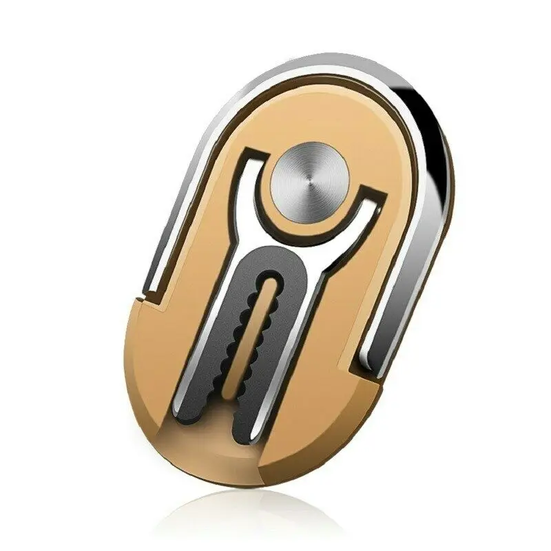 Gold 1 шт., универсальный держатель для мобильного телефона, 360 градусов, автомобильный держатель на вентиляционное отверстие, подставка, кронштейн, магнитное кольцо на палец, автомобильный держатель для телефона - Цвет: Gold