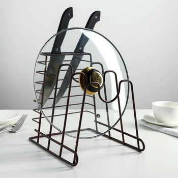 

Stand for knives and lids "Loft", brown