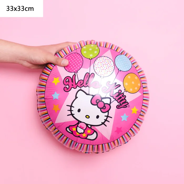 Мультфильм hello kitty алюминиевые воздушные шары для украшения вечеринок детский день рождения свадебное украшение игрушки алюминиевый шар - Цвет: Round rose pink KT