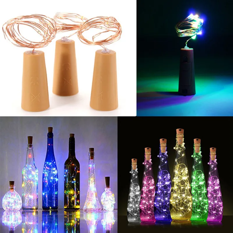 

Battery-powered cork wine bottle light 1.5M DIY LED String Light bar light birthday party wine bottle stopper christmas lights