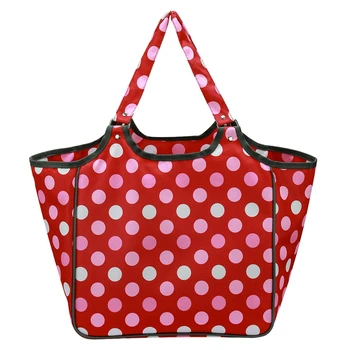 

Polka Dot Portable Knitting Bags Big Capacity Handicraft Tote Storage Bag Craft Organizer Arrival Women Yarn Storage Bag