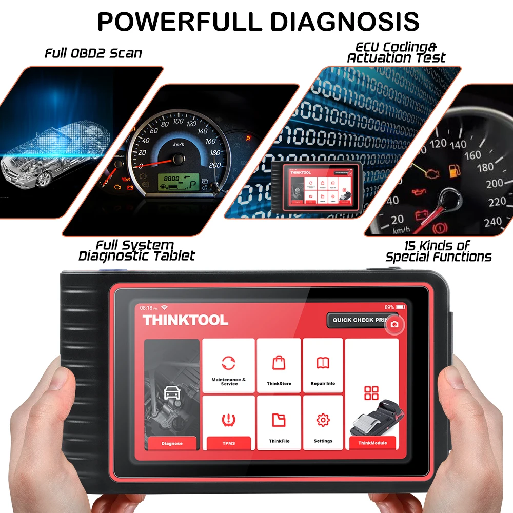 US $699.00 THINKCAR THINKTOOL WIFI Code Reader OBD2 Scanner Automotivo Professional ECU Coding OBD 2 Diagnostic Tool Actuation Test OBD