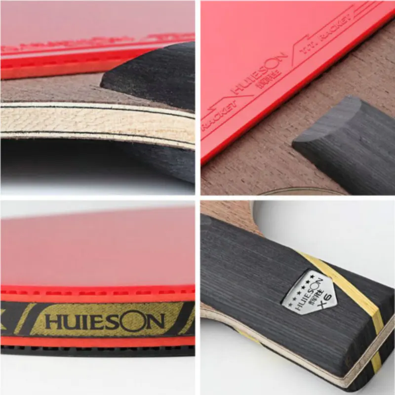 Ракетка для настольного тенниса Huieson Wenge из углеродного волокна 6 звезд клейкая