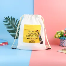 Стиль Сумки-холсты для любителей литературы и искусства большие сумки на ремне сумка с узором из букв свежий большого объема холщевая сумка на шнурке нового поколения для o