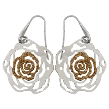 

Earrings reason Flower blue or gold in sterling silver 925mls. Hook closure.