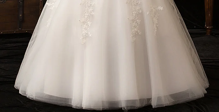 It's YiiYa Wedding Dress Long Sleeve White Wedding Dress Lace Bridal Ball Gowns Elegant O-neck Floor Length Vestido De Novia D35