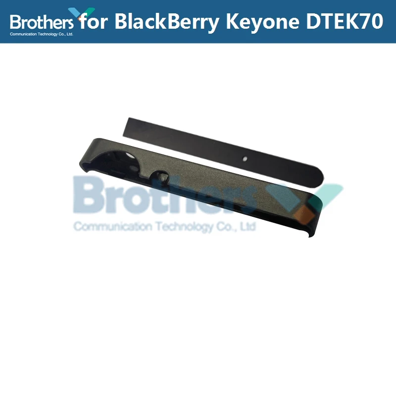 Top and Flake Black Для BlackBerry KEYone DTEK70 DTEK 70 вверх и сверху корпус хлопья Нижняя крышка верхняя крышка чехол оригинальные запчасти к телефонам Замена - Цвет: Top and Flake Black