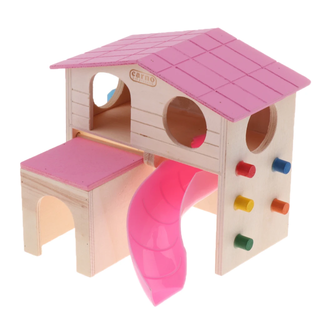 Rat Hamster House Wooden Ladder Pet Small Animal Rabbit Playhouse