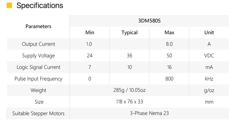 Fase Stepper Motor Driver Kit 3 1.0N.m
