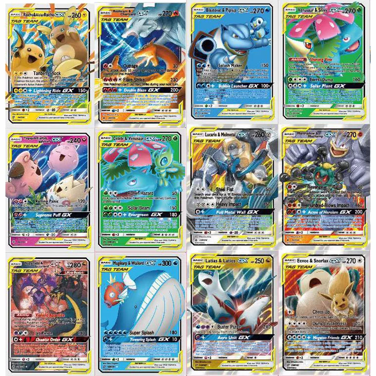 2019 Новое поступление 10 20 30 40 50 60 шт. карта команды Pokemones карты боевой игры для Funs