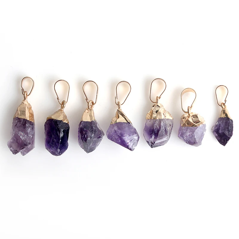 

1pc 100% Natural Irregular Raw Amethyst Stone Pendant or Earrings