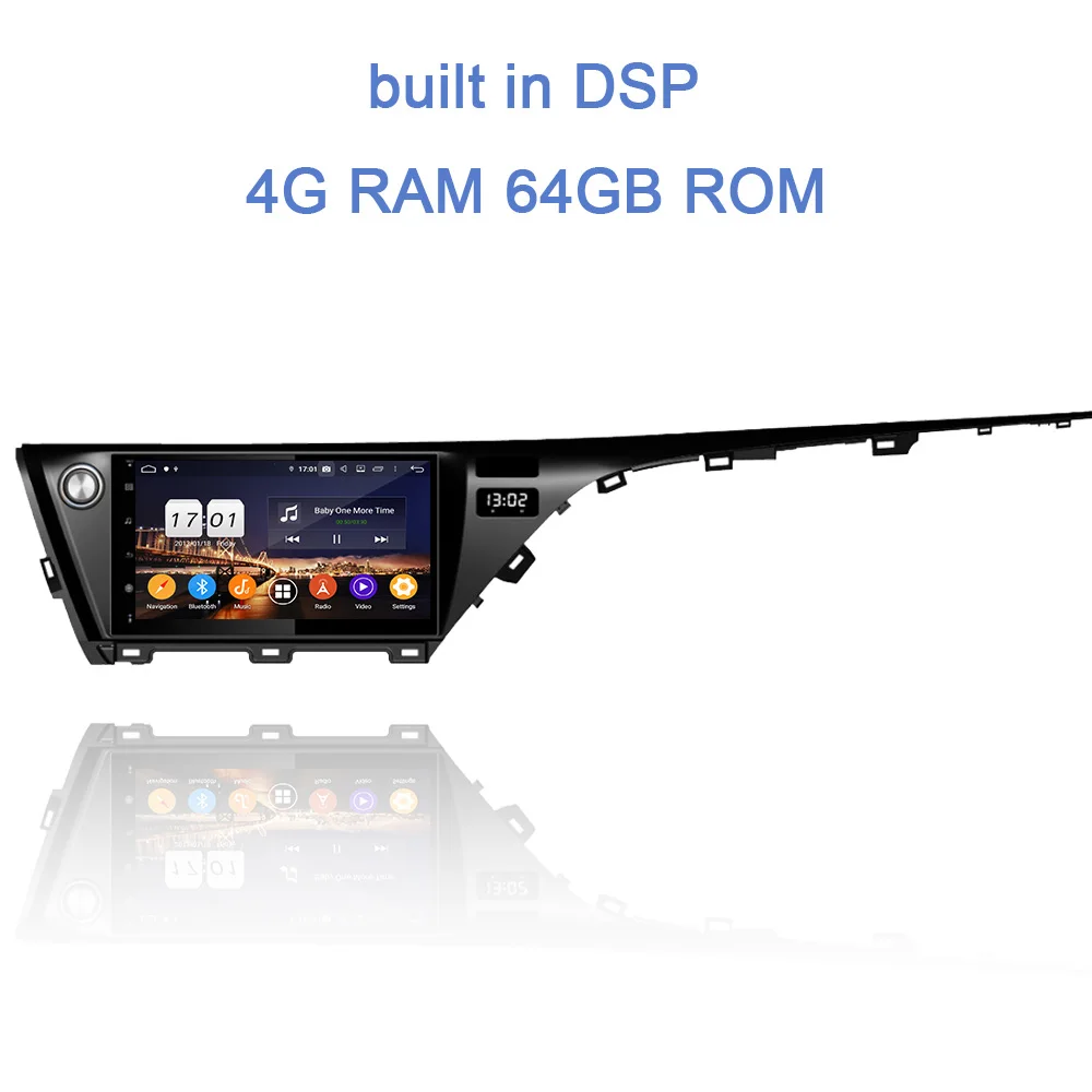 DSP ips 10," HD Android 9,0 4 Гб Восьмиядерный 64 Гб rom автомобильный dvd-плеер RDS радио gps карта Wifi Bluetooth 4,2 для Toyota CAMRY - Цвет: 4GB 64GB high level