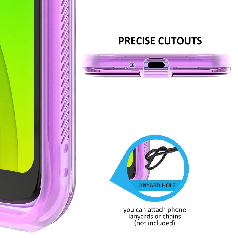 Hard Back Case for Motorola Moto G7 Power Play Full Cover with Built-in Screen Protector Shock Absorption Case for Moto G7 Play