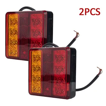 

1 Pair 22 LED Trailer Lights Kit Waterproof Auto Tail Light Turn Signal Indicator with 7 Pin Plug & 5-core Cable