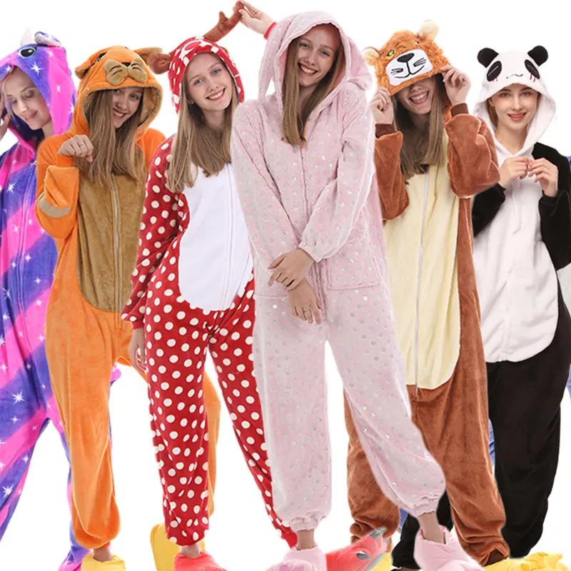 CUTIECLUB Donne con cappuccio lungo in flanella abito morbido pigiama caldo in pile pigiameria da notte PJS peluche vestirsi Loungewear con zip, Grigio, S