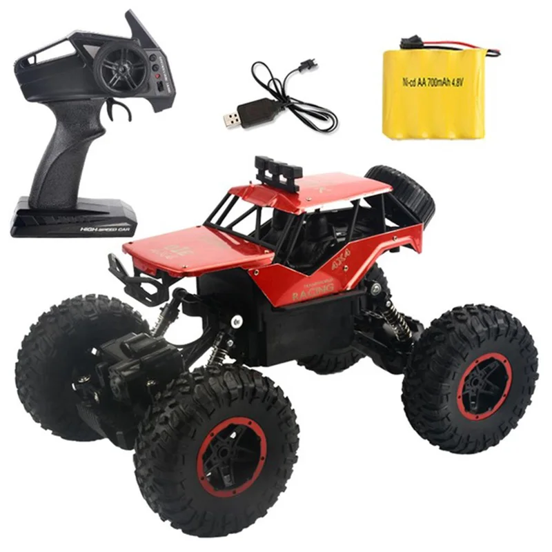 Сплав 2,4G Rc Внедорожник 1:14 четыре колеса зарядка пульт дистанционного управления альпинистская машина детская Автомобильная игрушка Подарки на день рождения - Цвет: Red