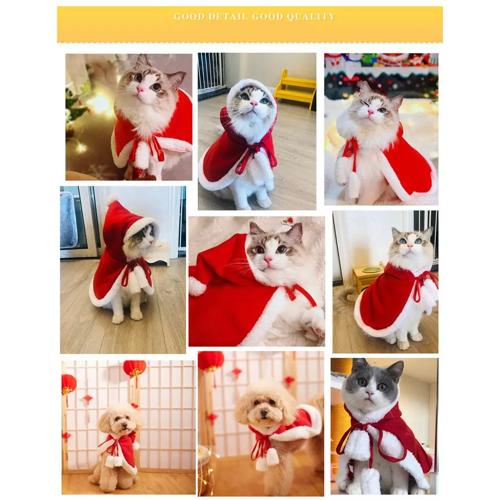 Creative Pets Cat Clothes Christmas Halloween Dress Up Funny Cat Clothes Cloak Coat Pets Play Clothing