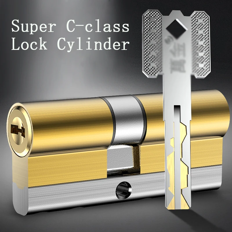 

C-class Lock Cylinder 8Keys Side pillar milling key Anti-warping beam Difficulty of Technical Unlock Can Custom 1 Key More Lock