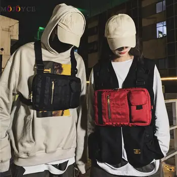 

Vest Chest Shoulder Bag Outdoor Nylon Unisex Hip Hop Waist Streetwear Packs