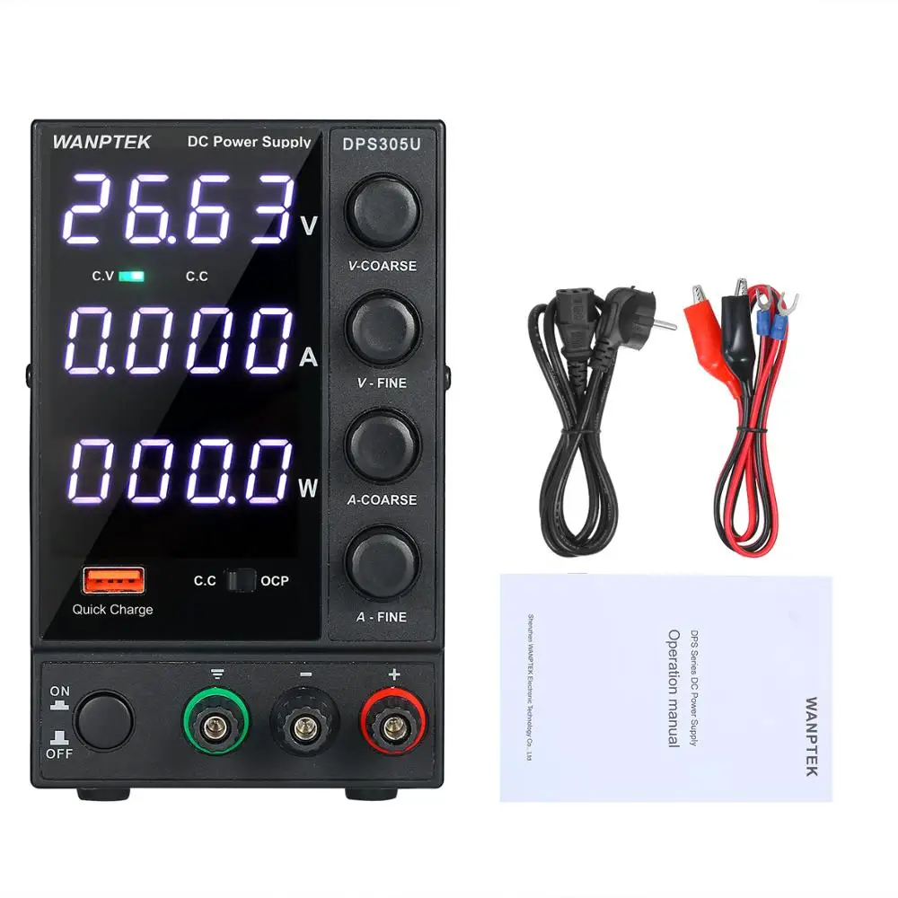 DPS305U EU Plug DPS305U/DPS605U/DPS3010U AC 115 В/230 В импульсный источник питания постоянного тока 4 цифры дисплей светодиодный источник питания 150 Вт/300 Вт - Цвет: DPS305U EU Plug